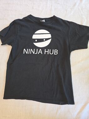 Ninja Hub Black Tee with White Ninja Hub Logo